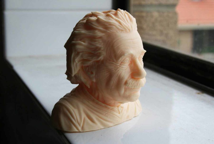Albert Einstein bust (image source: lsminiatures/thingiverse)