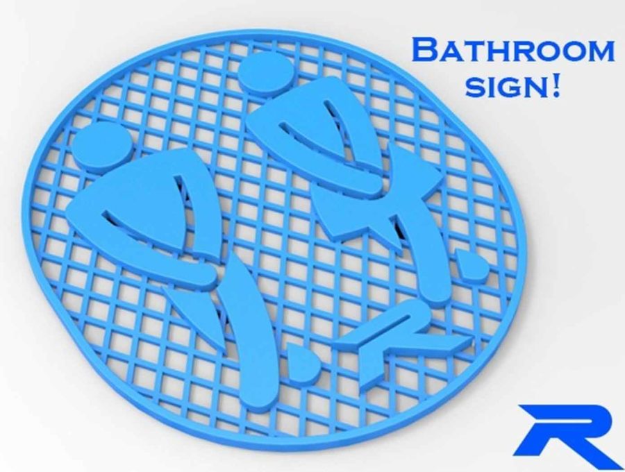 Bathroom sign (Image source: robo3d/thingiverse)
