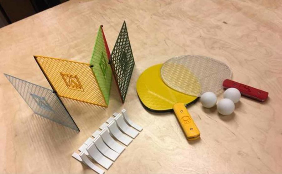 Set de ping-pong complet (source de l'image : makerslabcz/thingiverse)