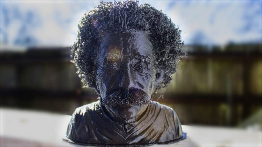 Albert Einstein with hair as a gift idea from 3D printer
